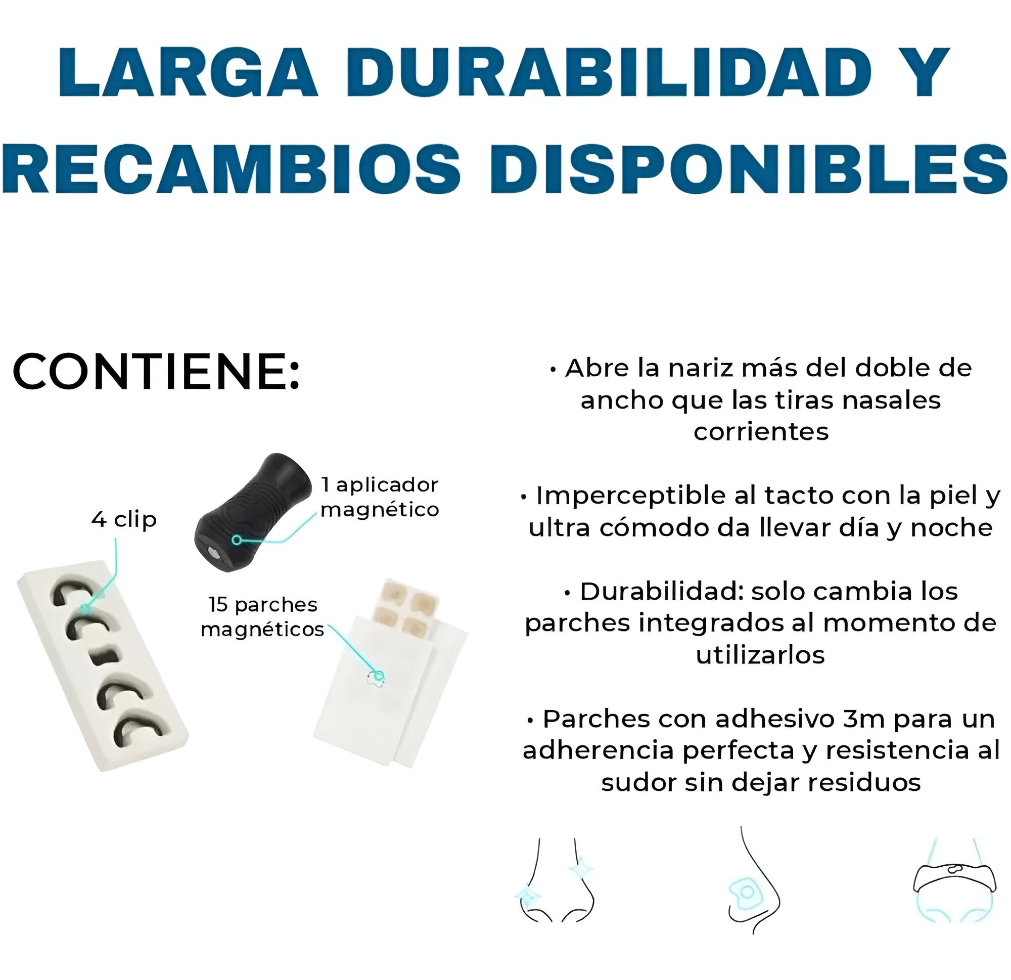 Respira Mag | Tiras Nasales Con Imanes